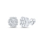 3CT-DIA NKE 2*0.32CT-CRD 12*0.19CTS FLOWER EARRING